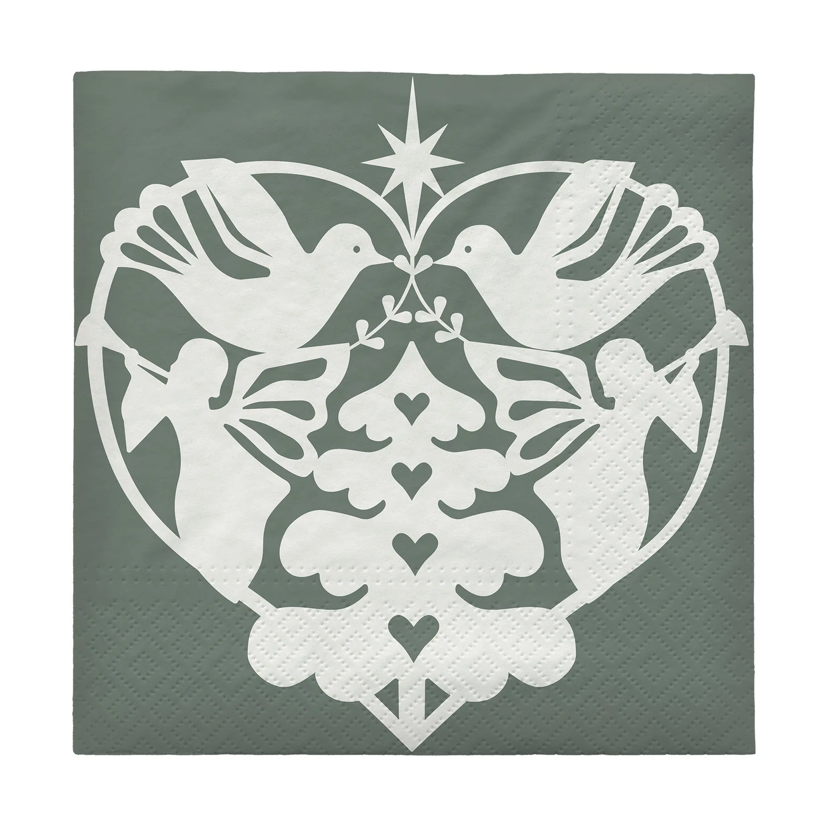 Nostalgia papirserviet 33x33 cm 20-pak, Grape Leaf Green Broste Copenhagen