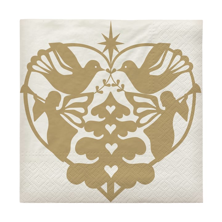 Nostalgia papirserviet 33x33 cm 20-pak - Off White - Broste Copenhagen