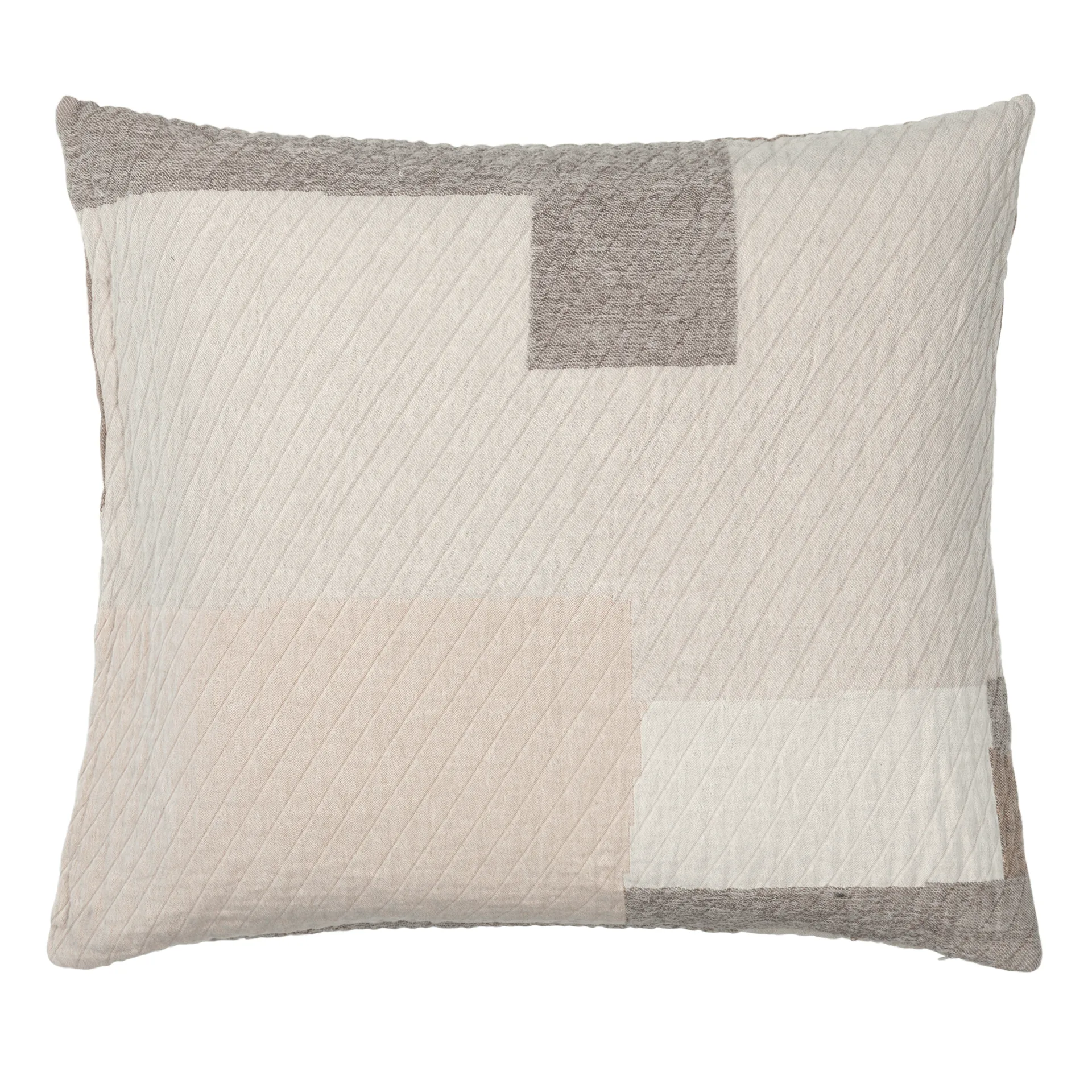 Patch pudebetræk 60x60 cm, Beige/Brun Broste Copenhagen