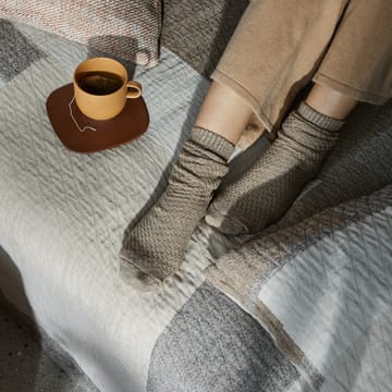 Patch pudebetræk 60x60 cm - Beige/Brun - Broste Copenhagen
