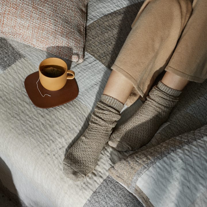 Patch sengetæppe 240x260 cm - Beige/Brun - Broste Copenhagen