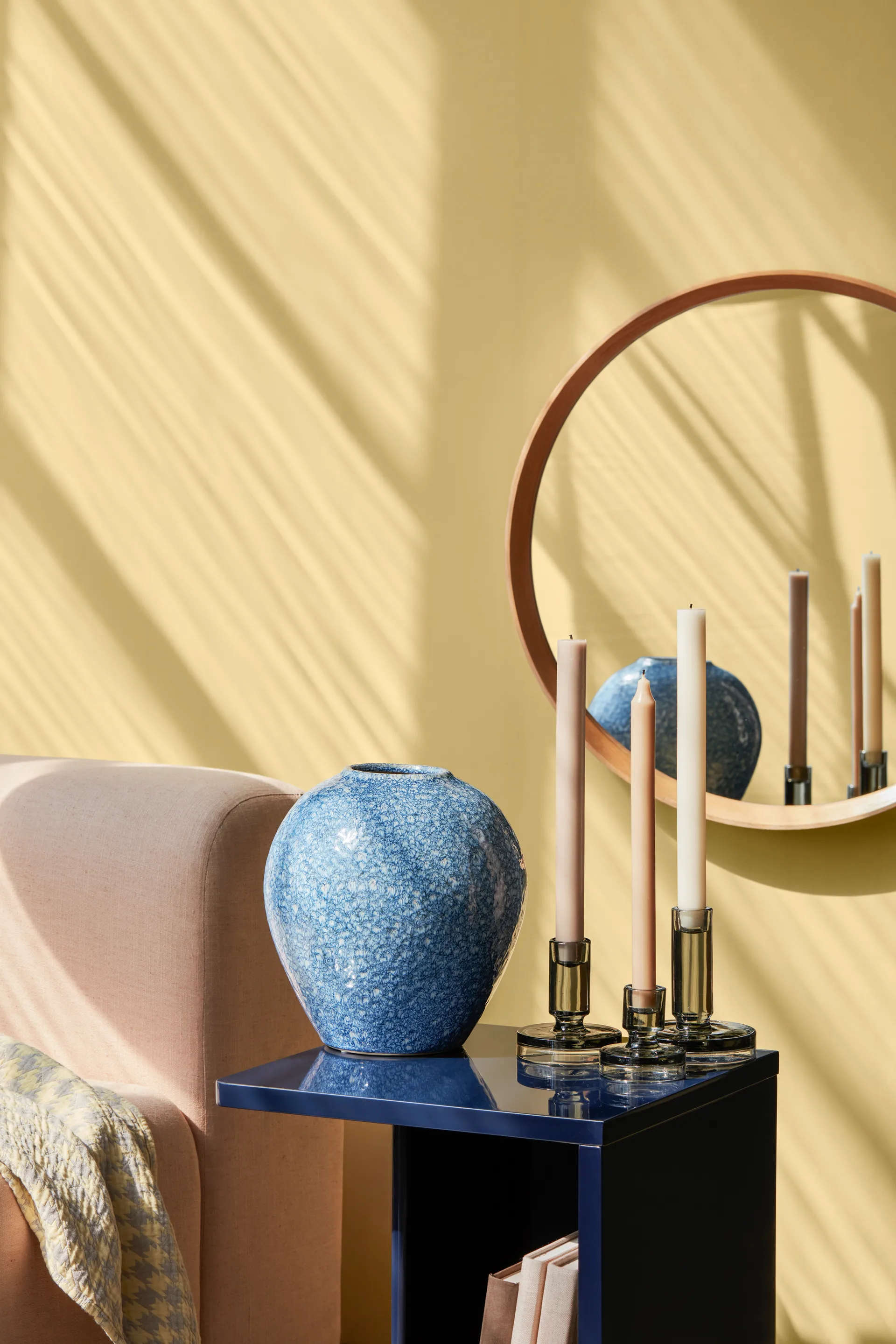 Petra lysestage smoked pearl dark grey, 11 cm Broste Copenhagen