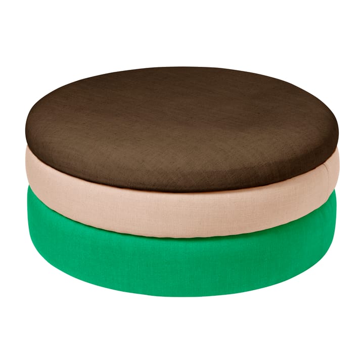 Pond puf 30 cm - Emerald Green/Rose/Coffee - Broste Copenhagen