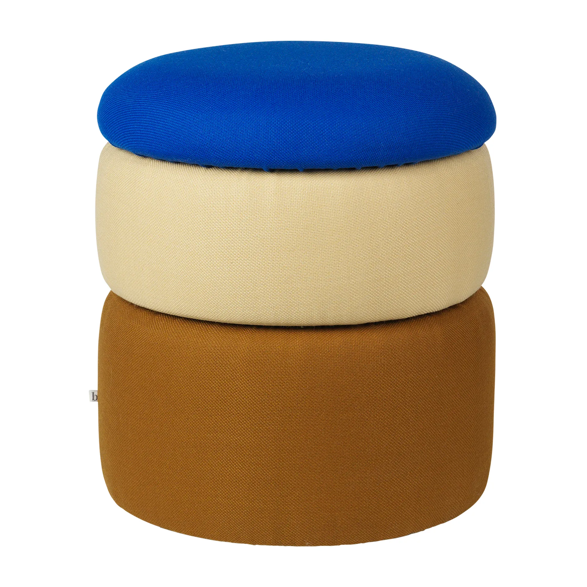 Pond puf 42 cm, Blue/Sand/Ochre Broste Copenhagen