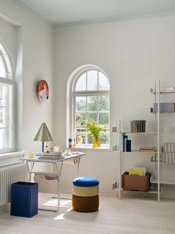 Pond puf 42 cm - Blue/Sand/Ochre - Broste Copenhagen