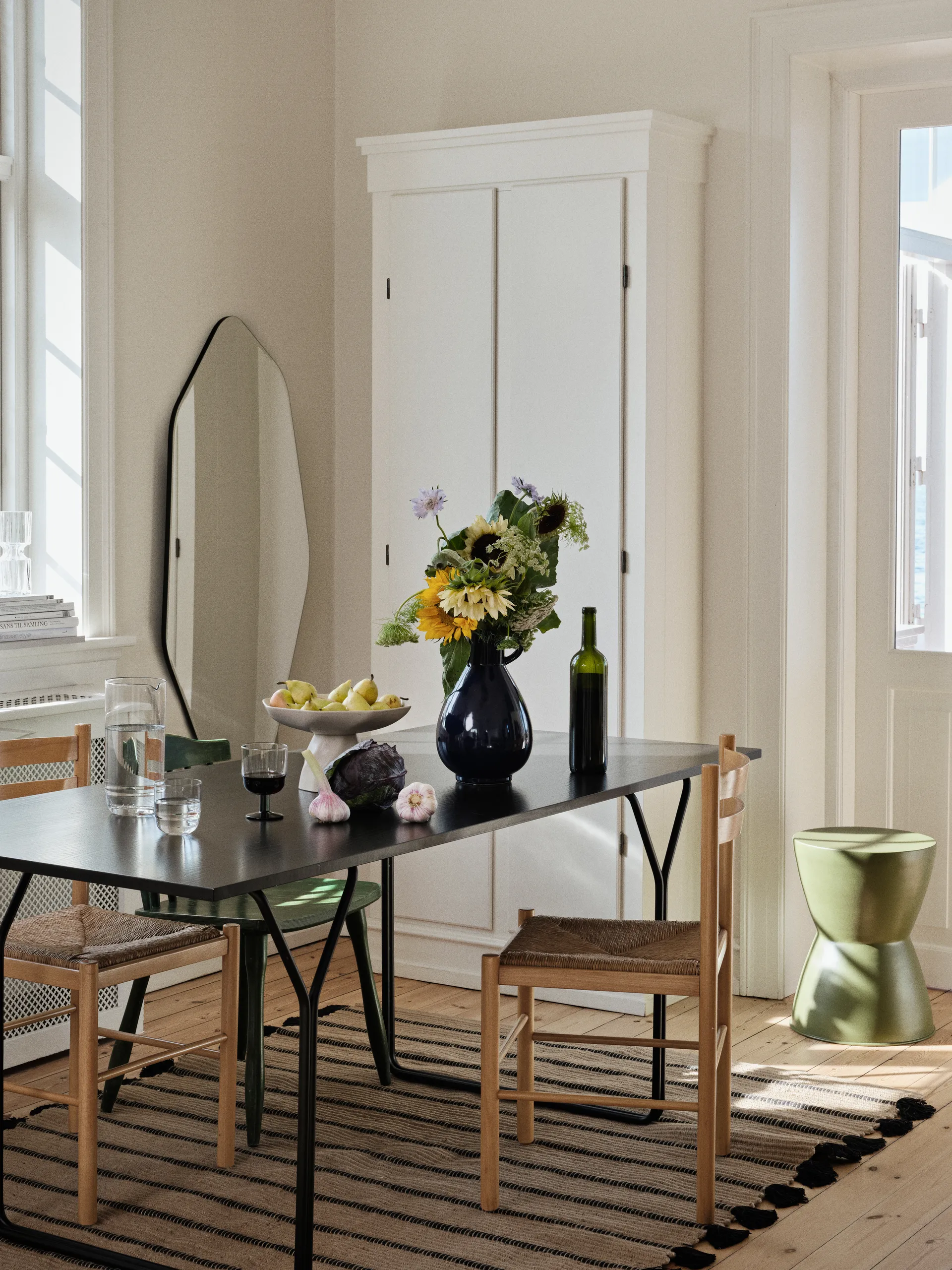 Ruby vægspejl 120x60 cm, Clear-black Broste Copenhagen