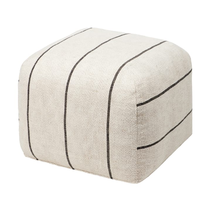 Sigrid puf 50x50 cm - Light beige-black - Broste Copenhagen