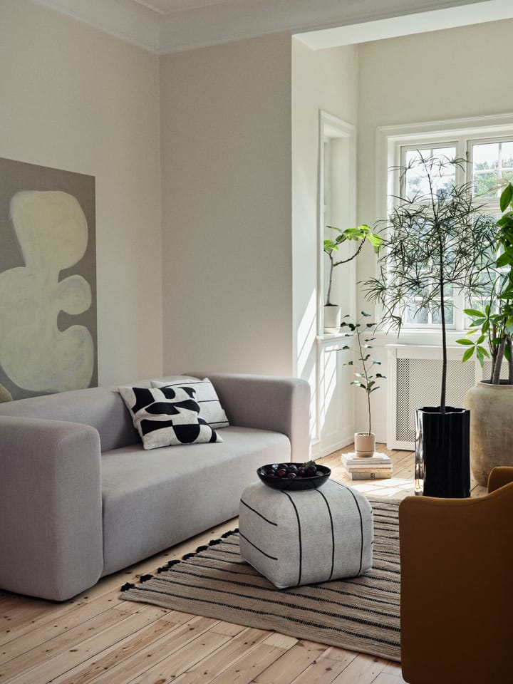 Sigrid puf 50x50 cm, Light beige-black Broste Copenhagen