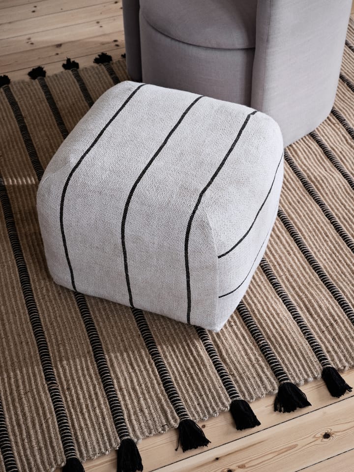 Sigrid puf 50x50 cm, Light beige-black Broste Copenhagen