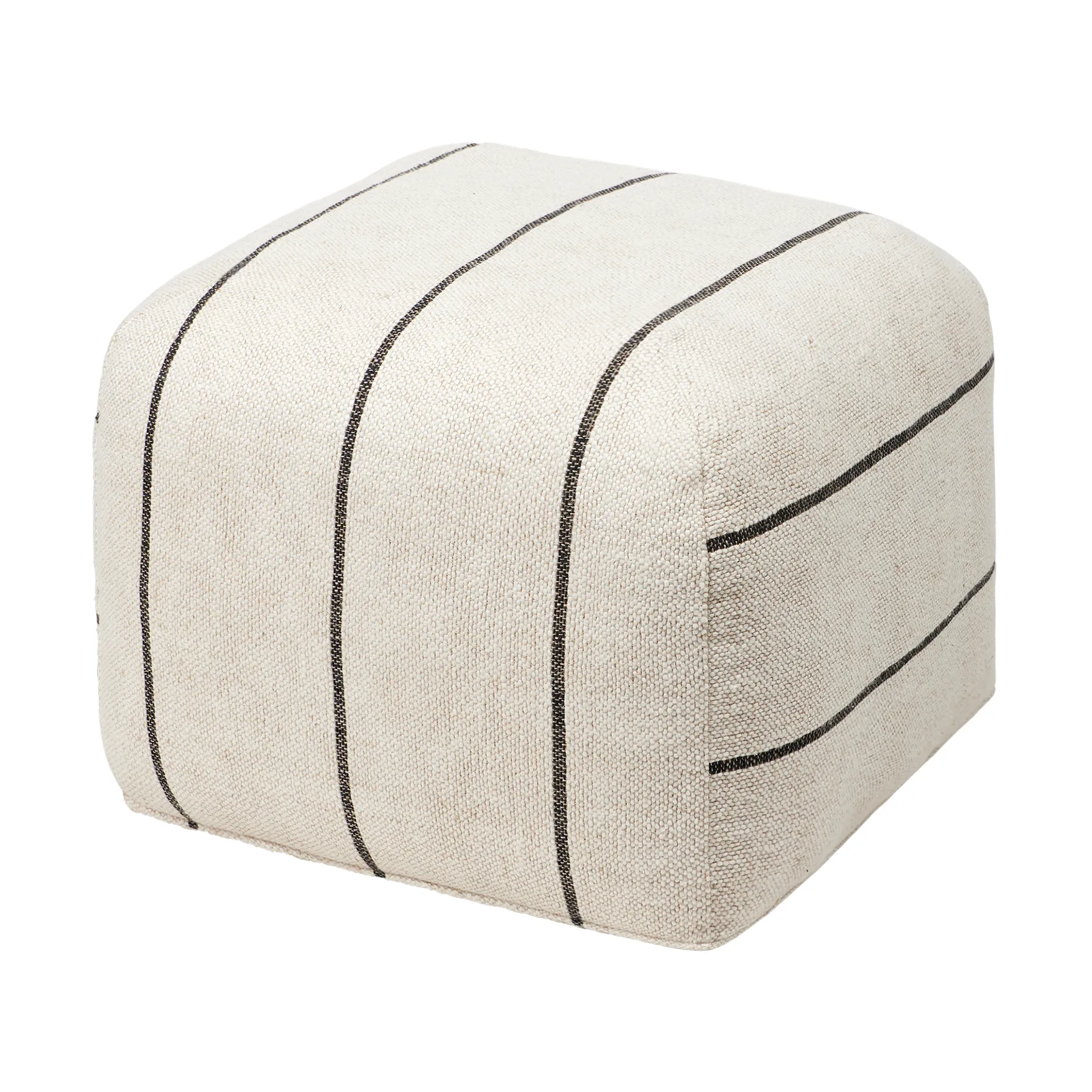 Sigrid puf, Light beige-black, 50x50 cm Broste Copenhagen