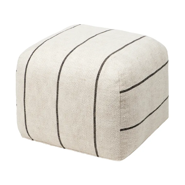 Sigrid puf - Light beige-black, 50x50 cm - Broste Copenhagen