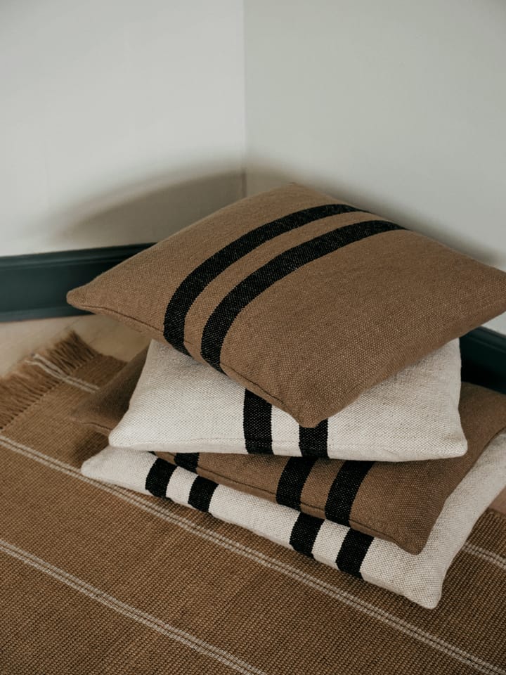 Sigrun pudebetræk, Brown kelp-black, 40x60 cm Broste Copenhagen