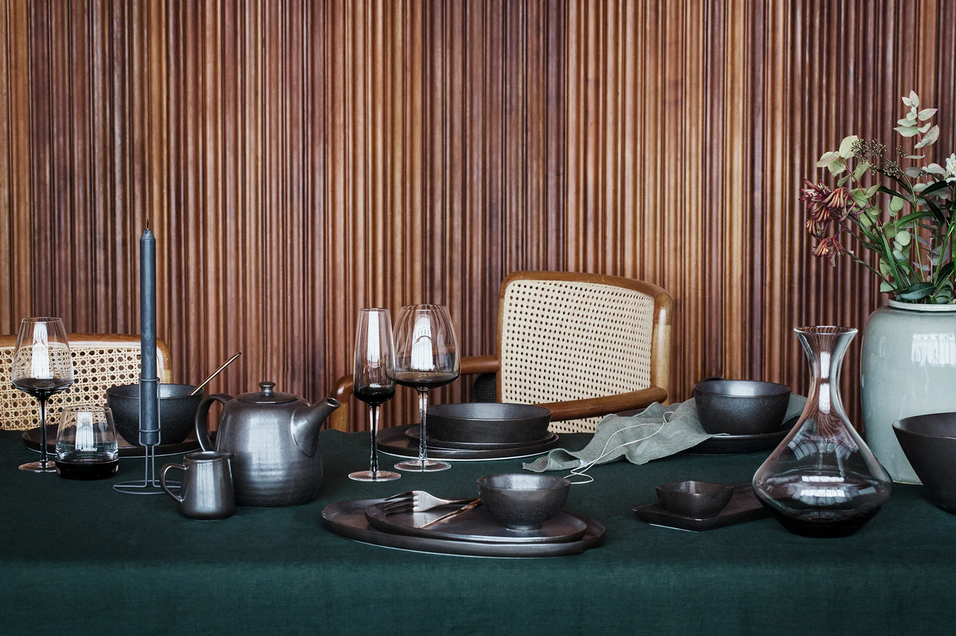 Smoke karaffel 1,65 L, Klar/Grå Broste Copenhagen