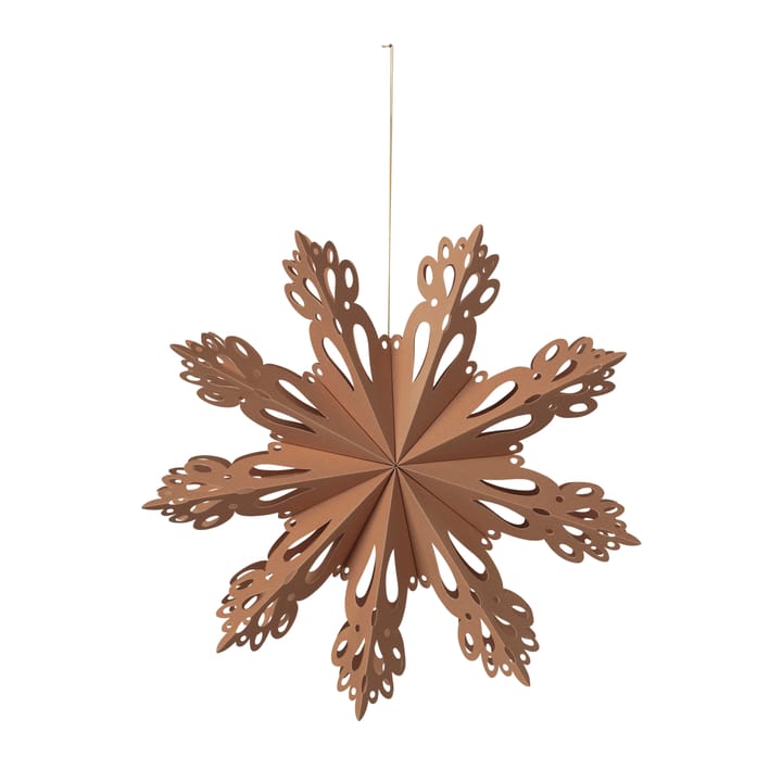 Snowflake juledekoration Indian tan - Ø30 cm - Broste Copenhagen