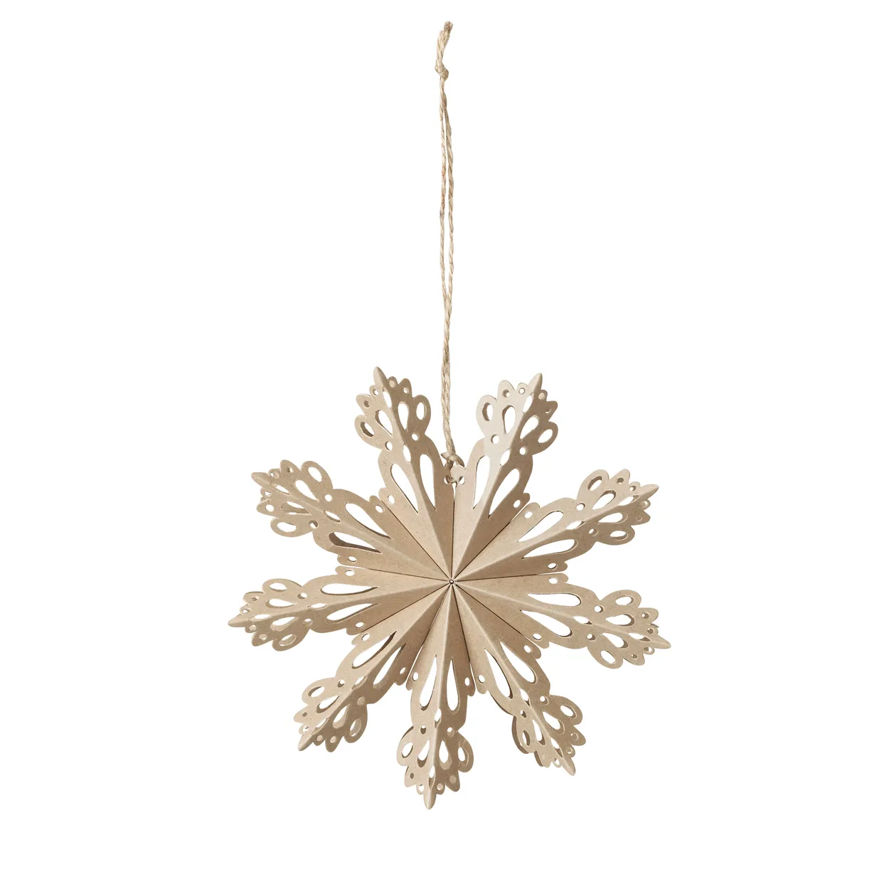 Broste Copenhagen Snowflake juledekoration natural Ø15 cm