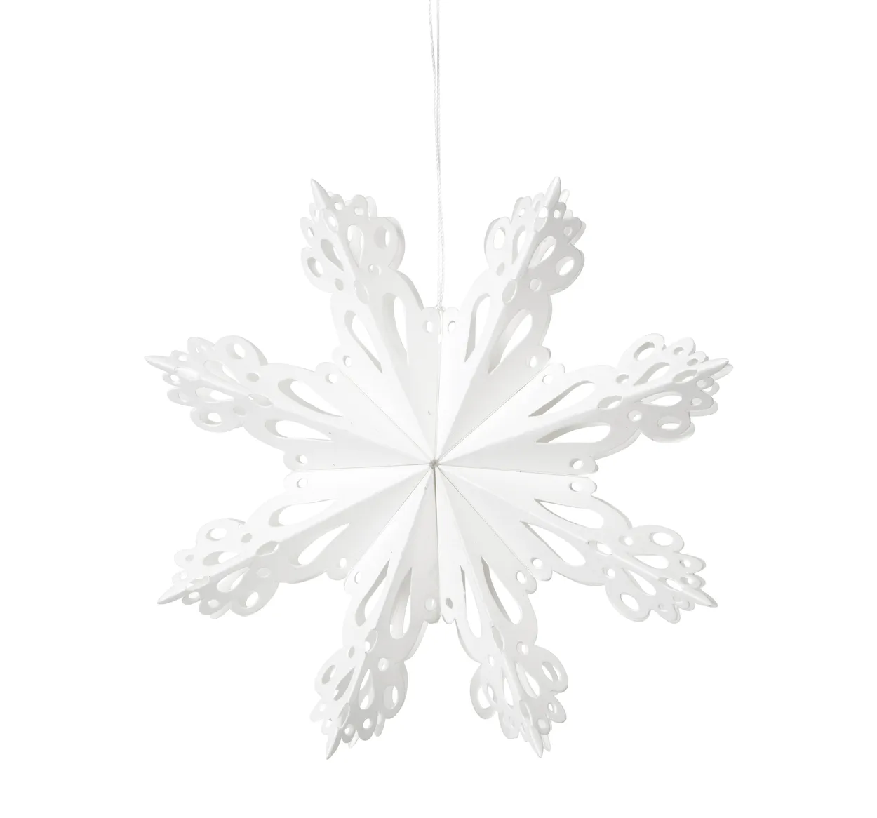 Broste Copenhagen Snowflake juledekoration White Ø15 cm