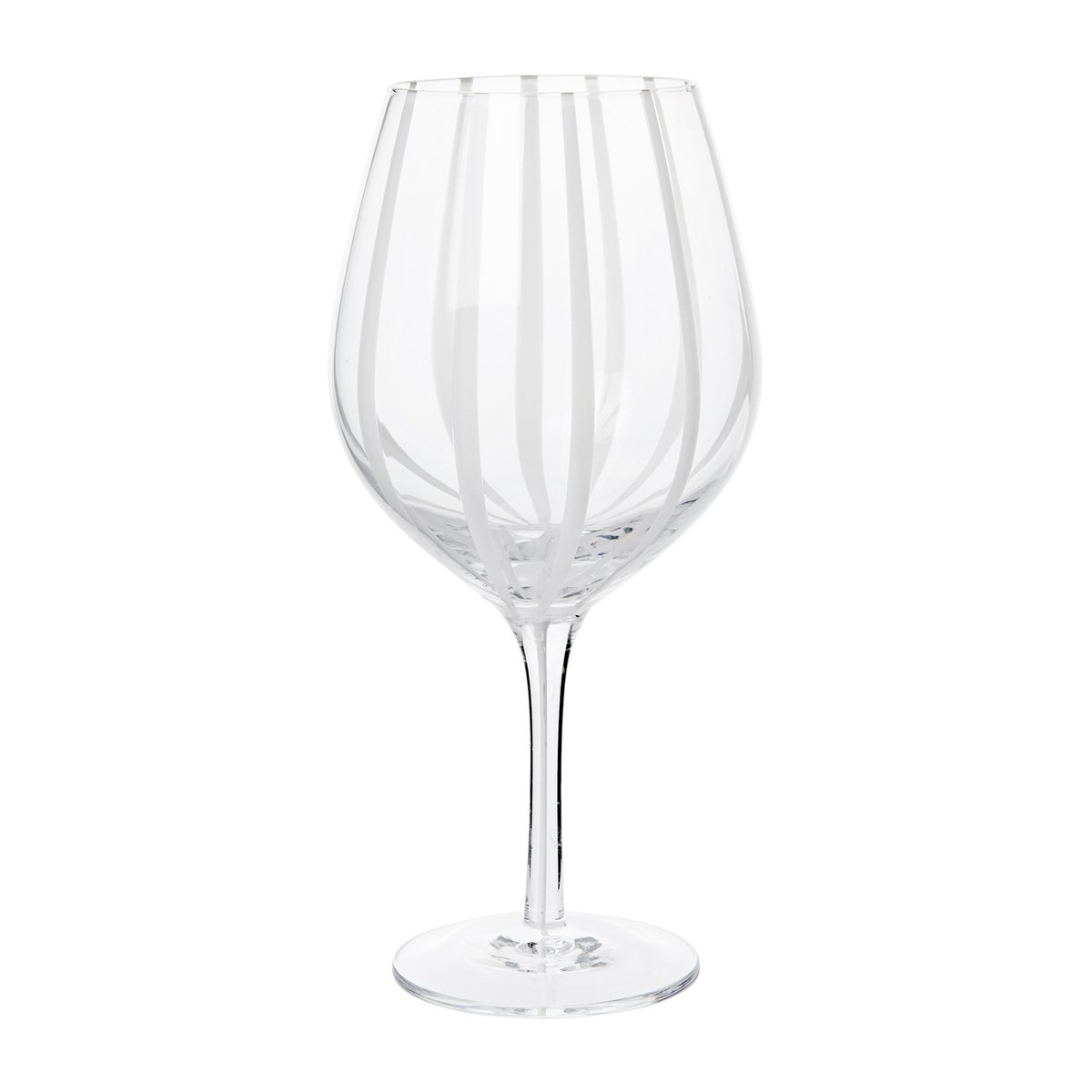 Broste Copenhagen Stripe rødvinsglas 65 cl Clear/White stripes