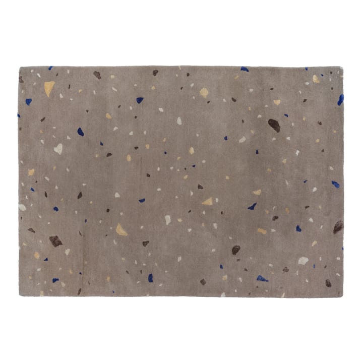 Terrazzo uldtæppe 140x200 cm - Carafe brown/Blue spot - Broste Copenhagen