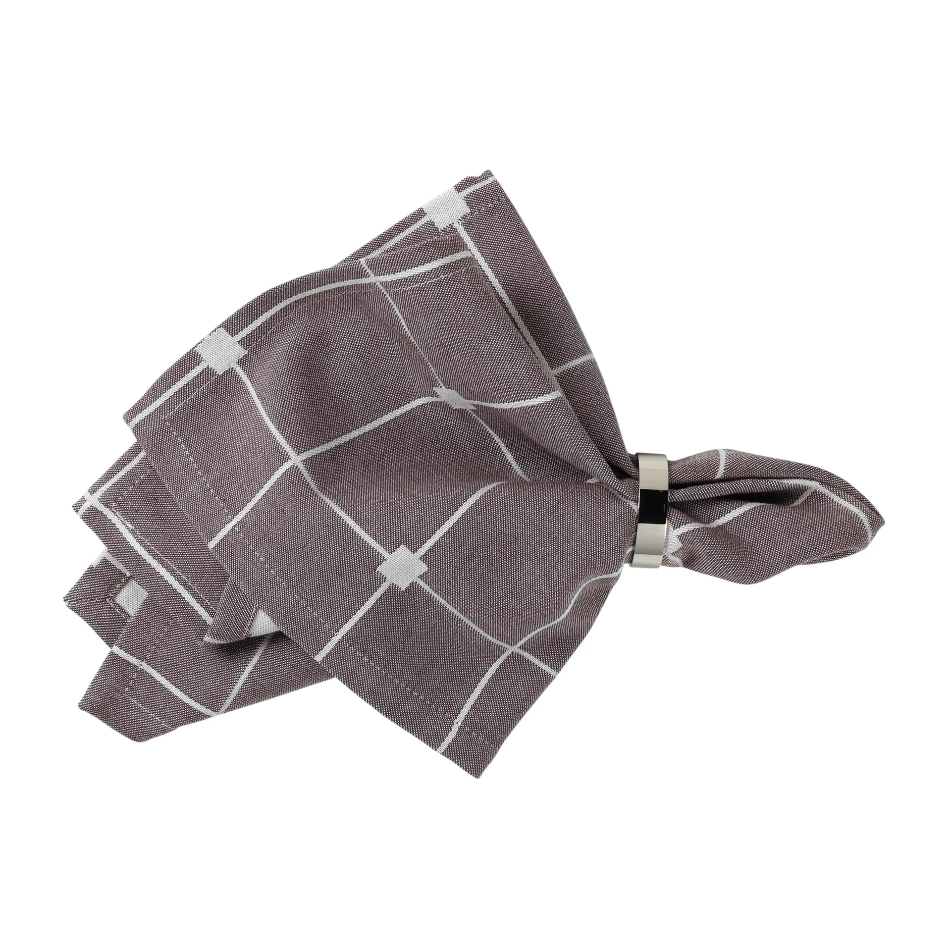 Tila stofserviet 45x45 cm, Decadent cocolate/Offwhite Broste Copenhagen