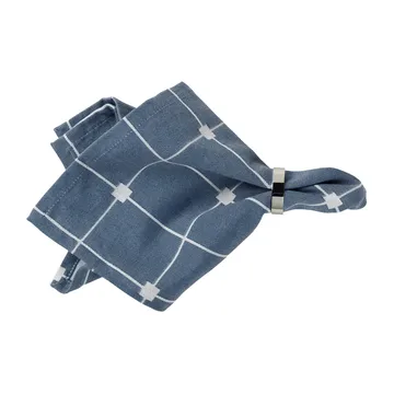 Tila stofserviet 45x45 cm - Maritime blue/Offwhite - Broste Copenhagen
