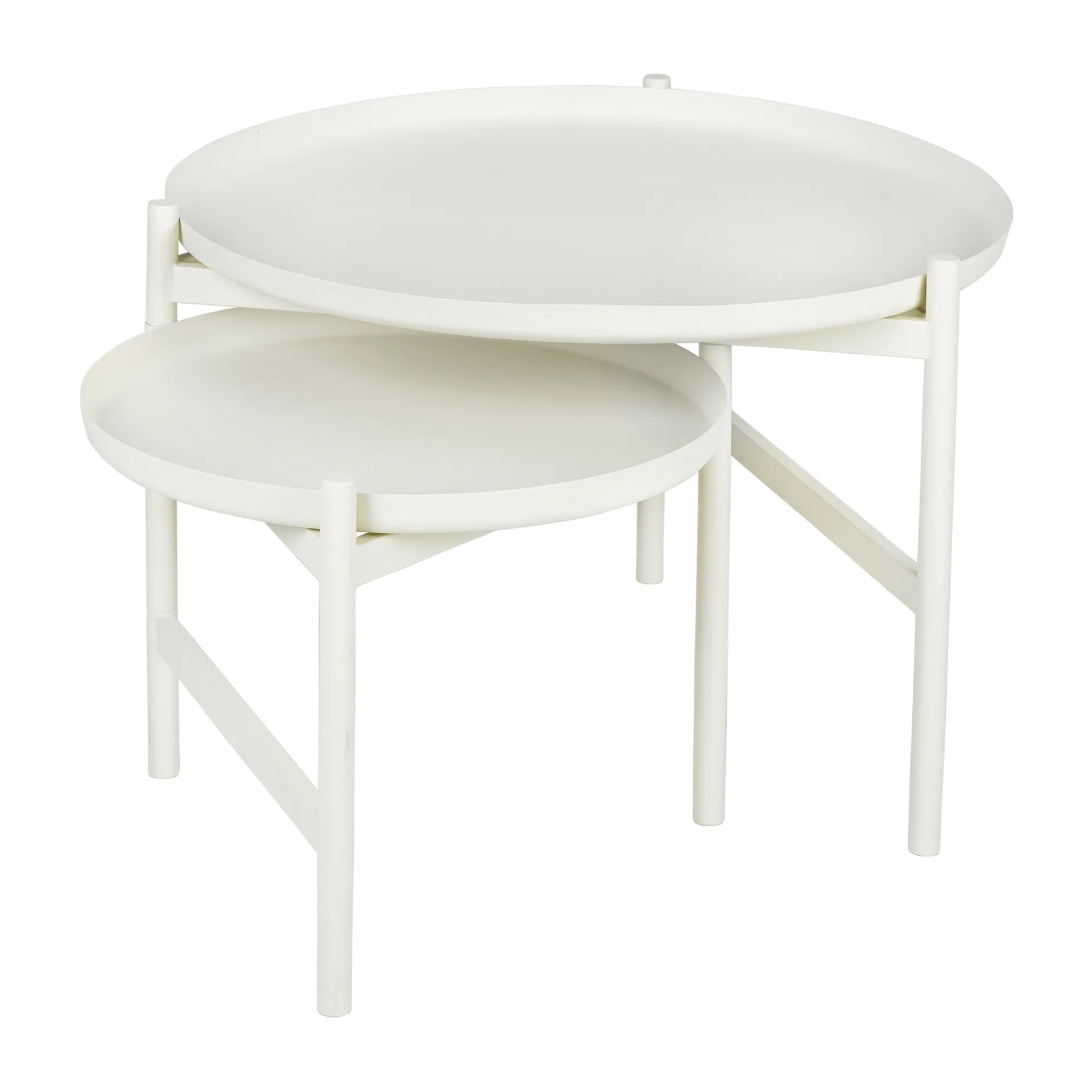 Turner table sidebord Ø70 cm, White Broste Copenhagen