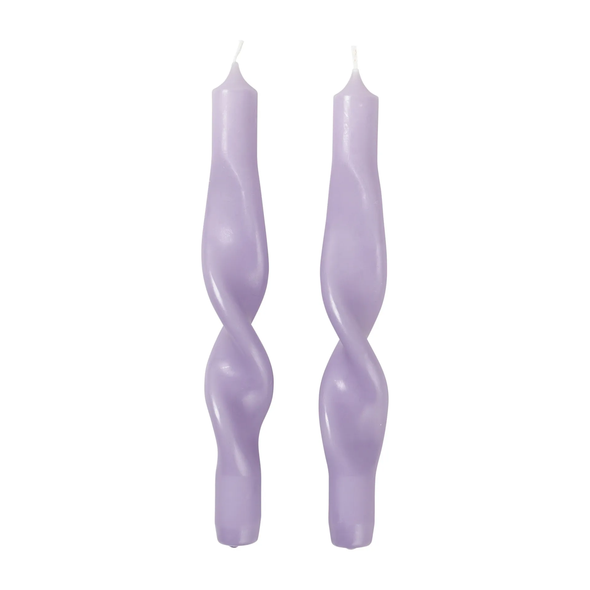Twist twisted candles snoede lys 23 cm 2-pak, Orchid light purple Broste Copenhagen
