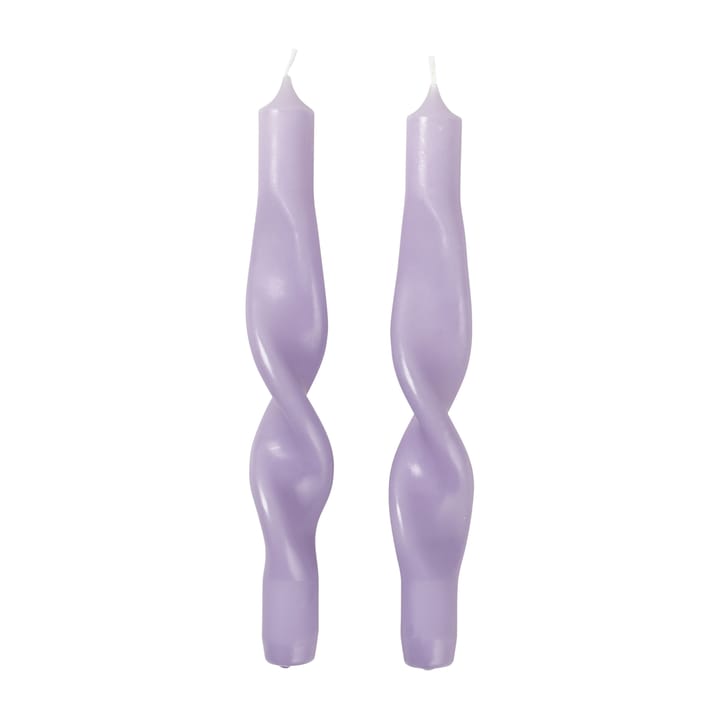 Twist twisted candles snoede lys 23 cm 2-pak - Orchid light purple - Broste Copenhagen
