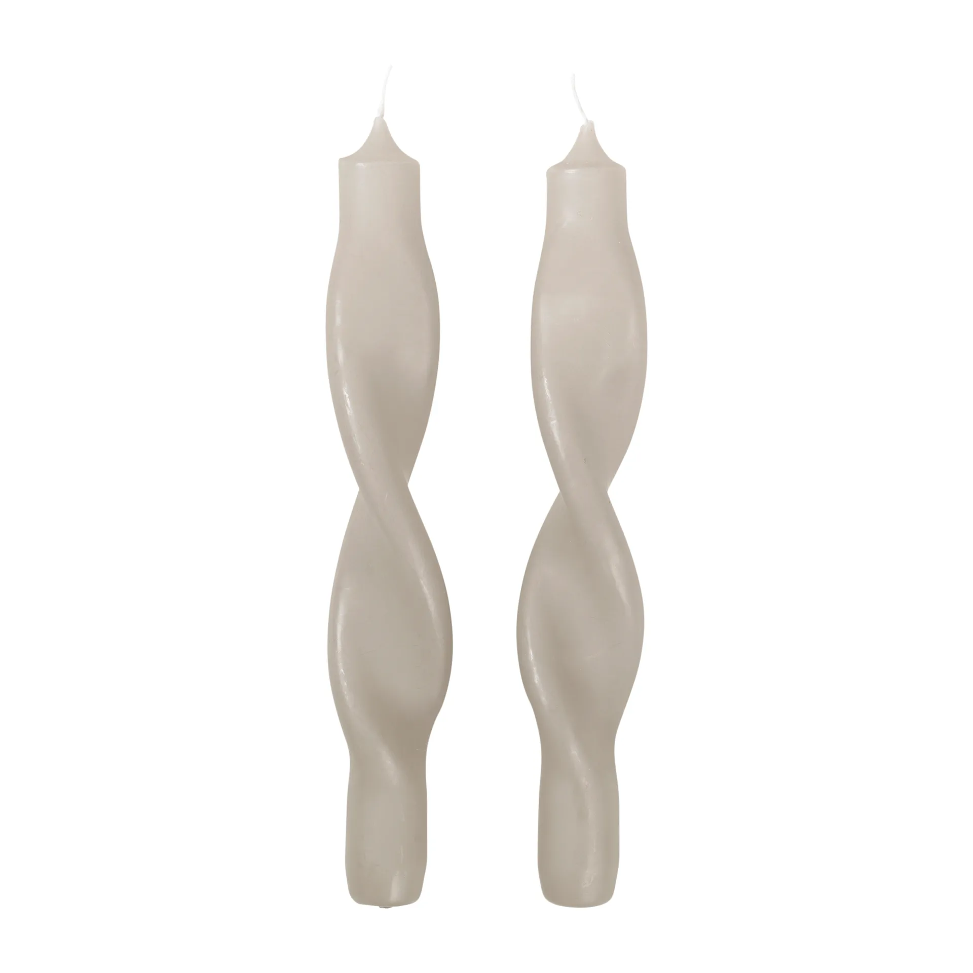 Twist twisted candles snoede lys 23 cm 2-pak, Rainy day Broste Copenhagen