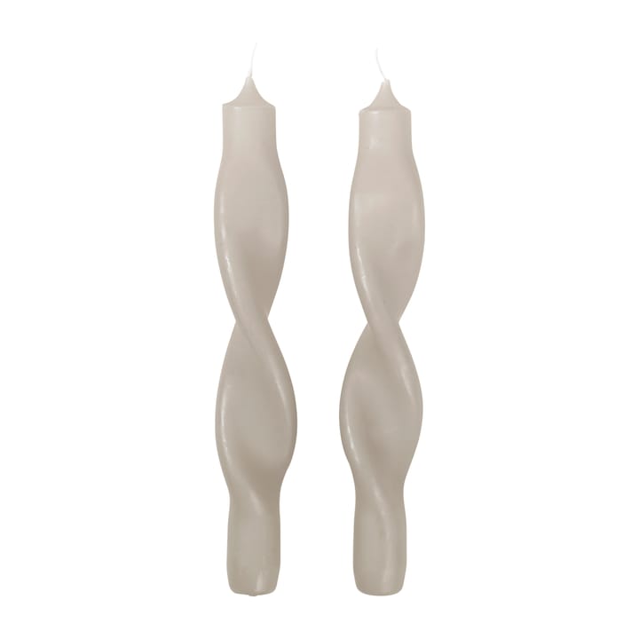 Twist twisted candles snoede lys 23 cm 2-pak - Rainy day - Broste Copenhagen