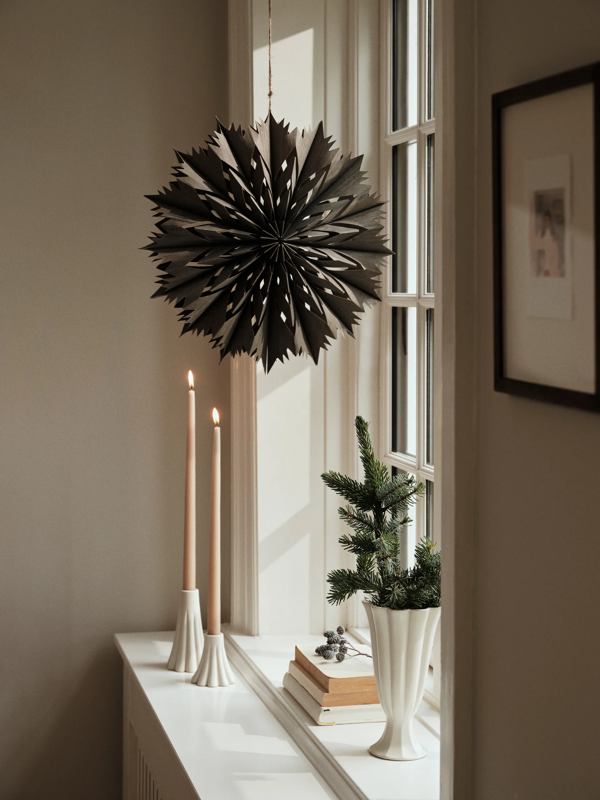 Venja dekorationsstjerne M Ø40 cm, Fungi Grey Broste Copenhagen