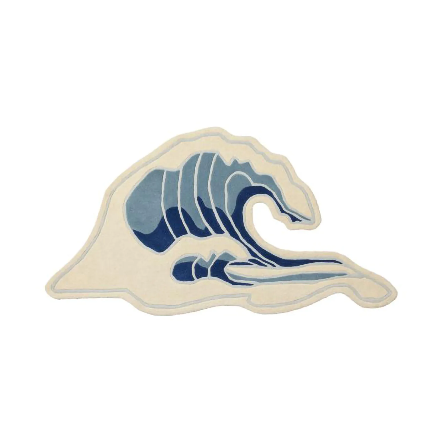 Wave tæppe, Blue, 85x160 cm Broste Copenhagen