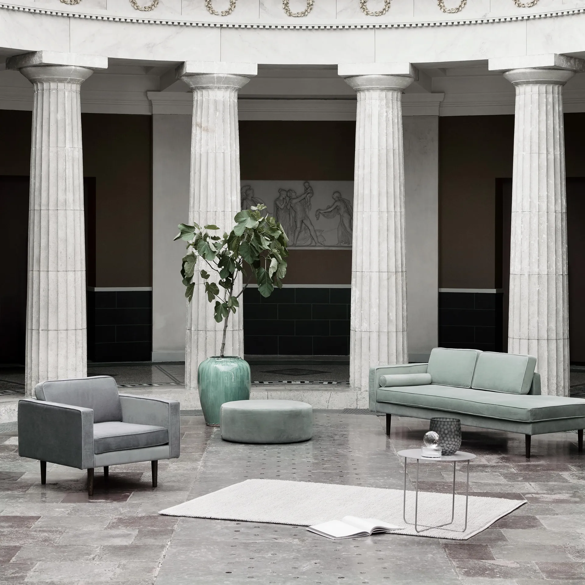 Wind chaiselong, chinos green (grøn) Broste Copenhagen