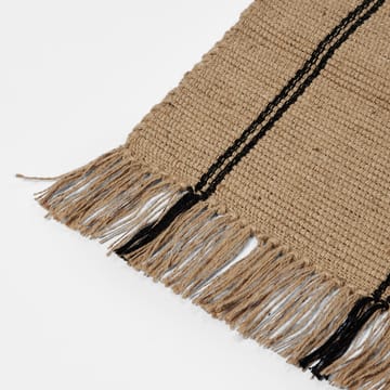 Yuki tæppe - Black-natural, 140 x 200 cm - Broste Copenhagen