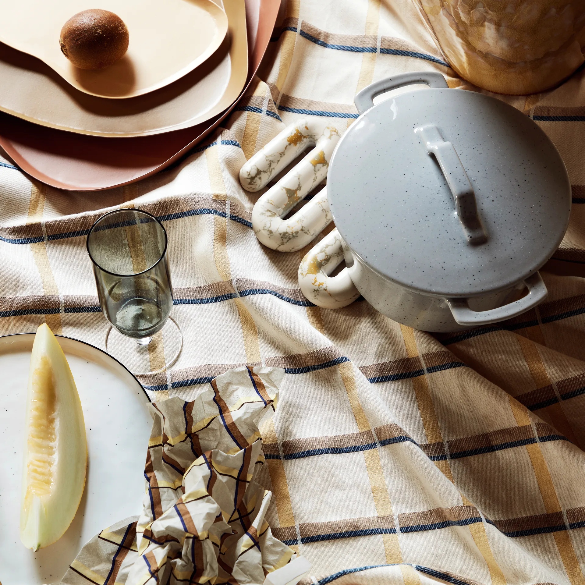 Zappa borddug 160x300 cm, Pale banana yellow Broste Copenhagen