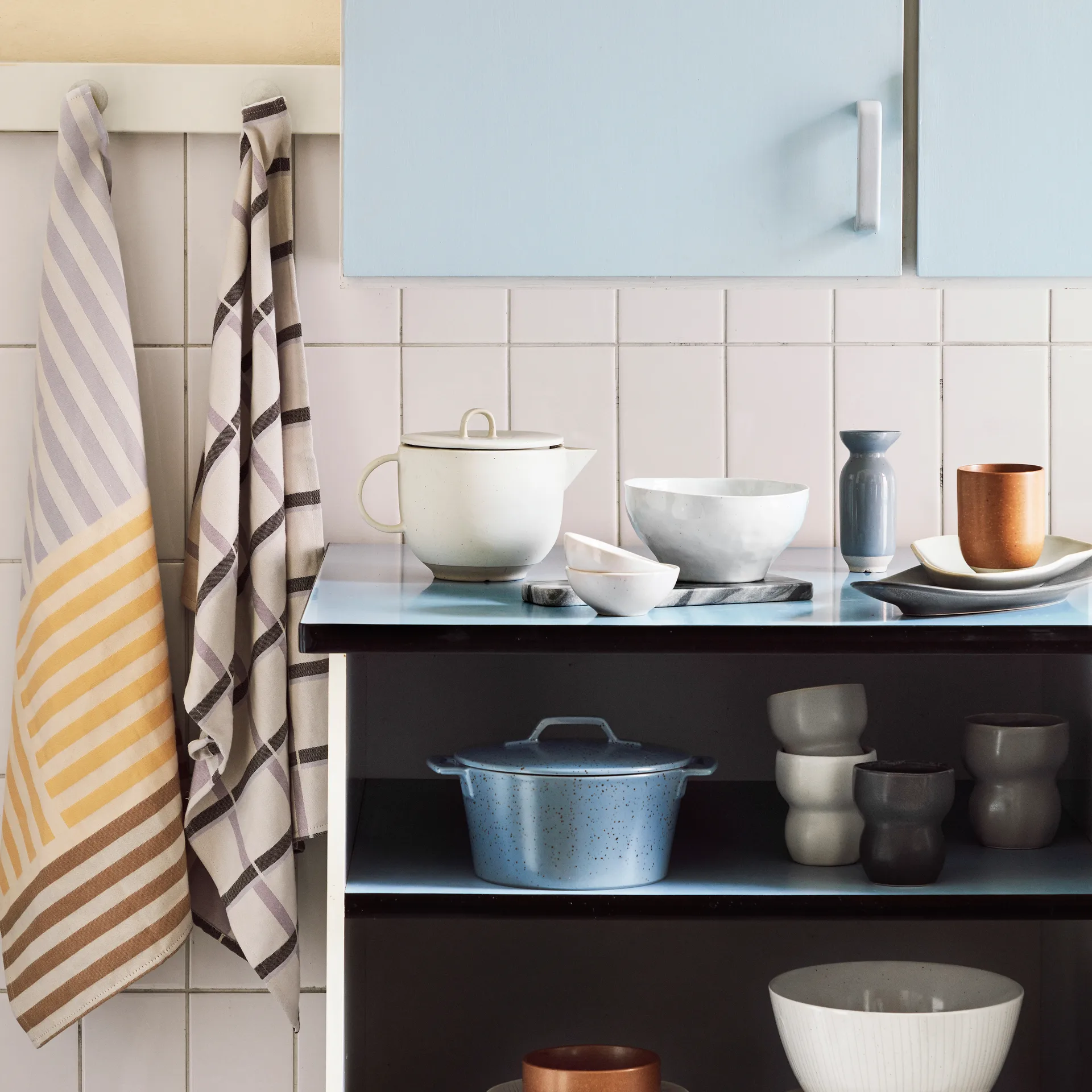 Zappa viskestykke 2-pak, Rainy day/Orchid hush/Puce Broste Copenhagen