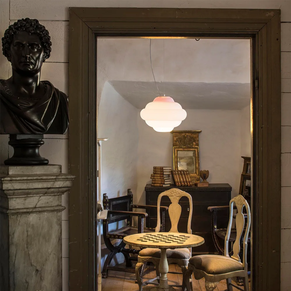 Cloud pendel, hvid, opalglas med farvefilter Bsweden