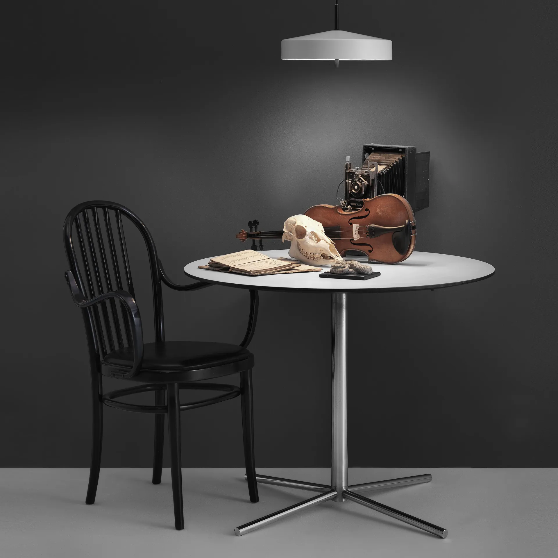 Cymbal lampe, Hvid 32 cm Bsweden