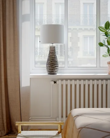 Bartha bordlampe 74 cm - Brun-beige - By Rydéns