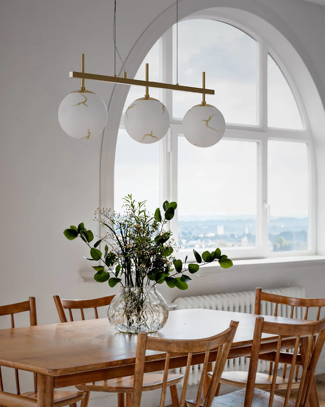 Bellagio loftlampe 3-lite, Messing-hvid By Rydéns