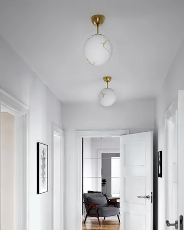 Bellagio pendel Ø25 cm - Messing-hvid - By Rydéns