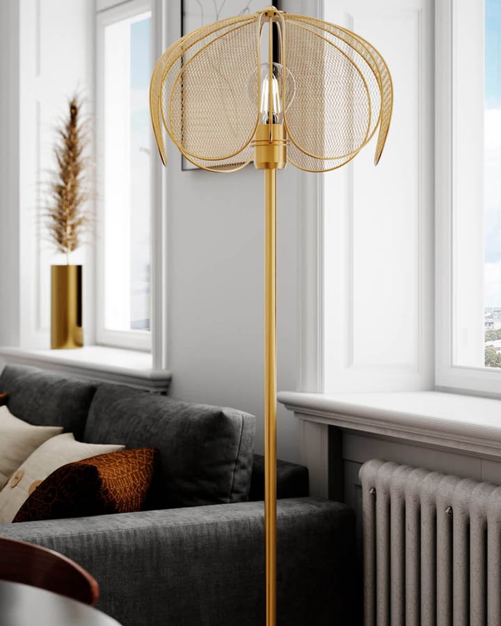 Daisy gulvlampe 150 cm, Mat guld By Rydéns