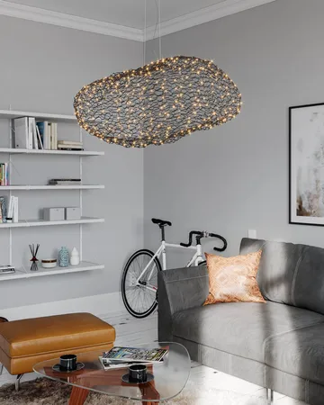 Hayden loftslampe - Mat sort, 115 cm - By Rydéns