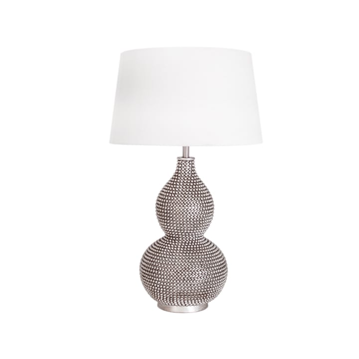 Lofty bordlampe - satin/white, lampefod i metal - By Rydéns