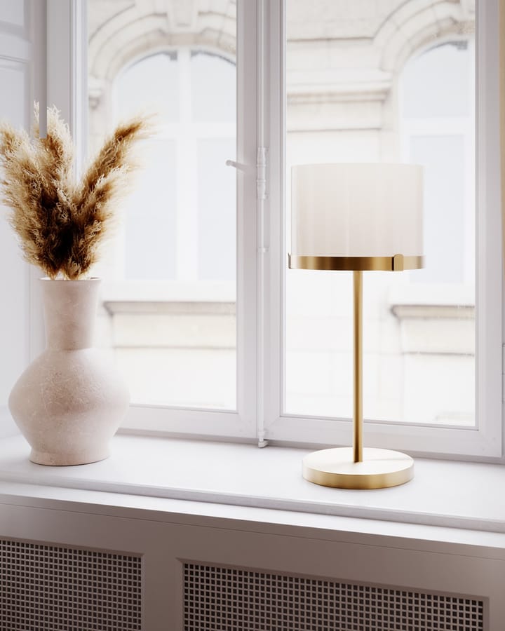 Marcel bordlampe 55 cm, Messing-hvid By Rydéns