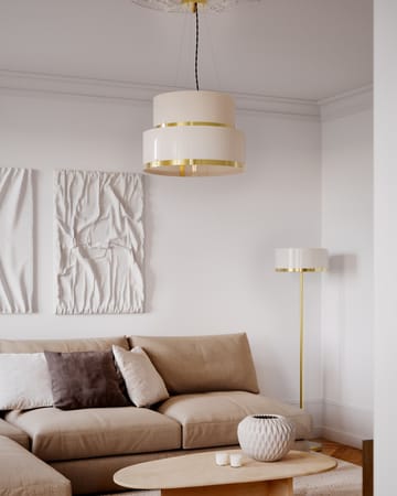 Marcel loftlampe Ø50 cm - Messing-hvid - By Rydéns