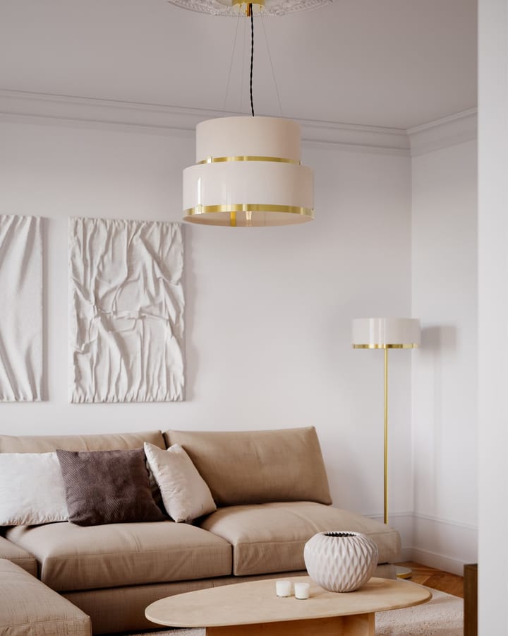 Marcel loftlampe Ø50 cm, Messing-hvid By Rydéns