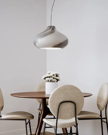 Mira loftlampe Ø45 cm - Hvidsort - By Rydéns