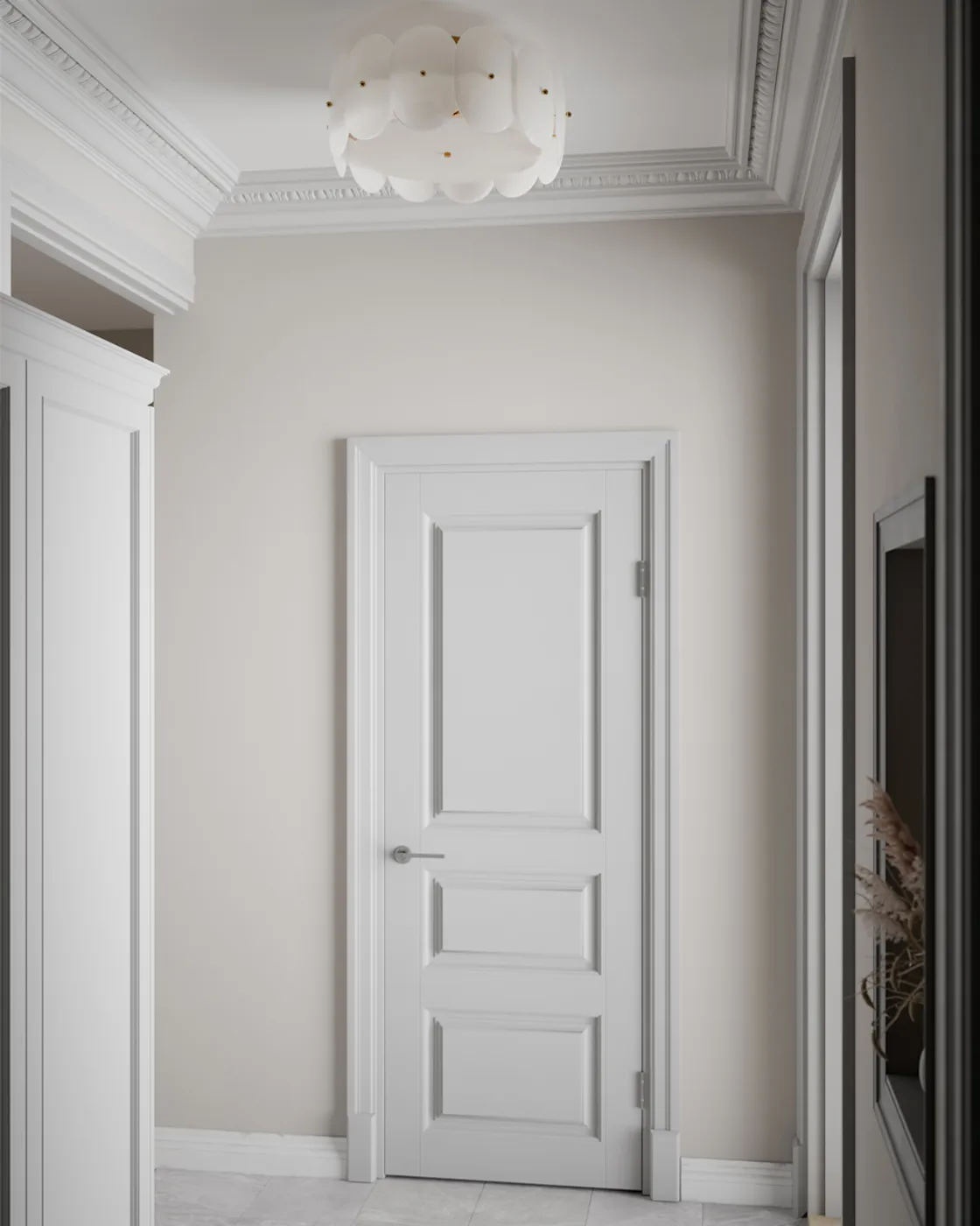 Omlott loftlampe Ø53 cm, Messing-hvid By Rydéns