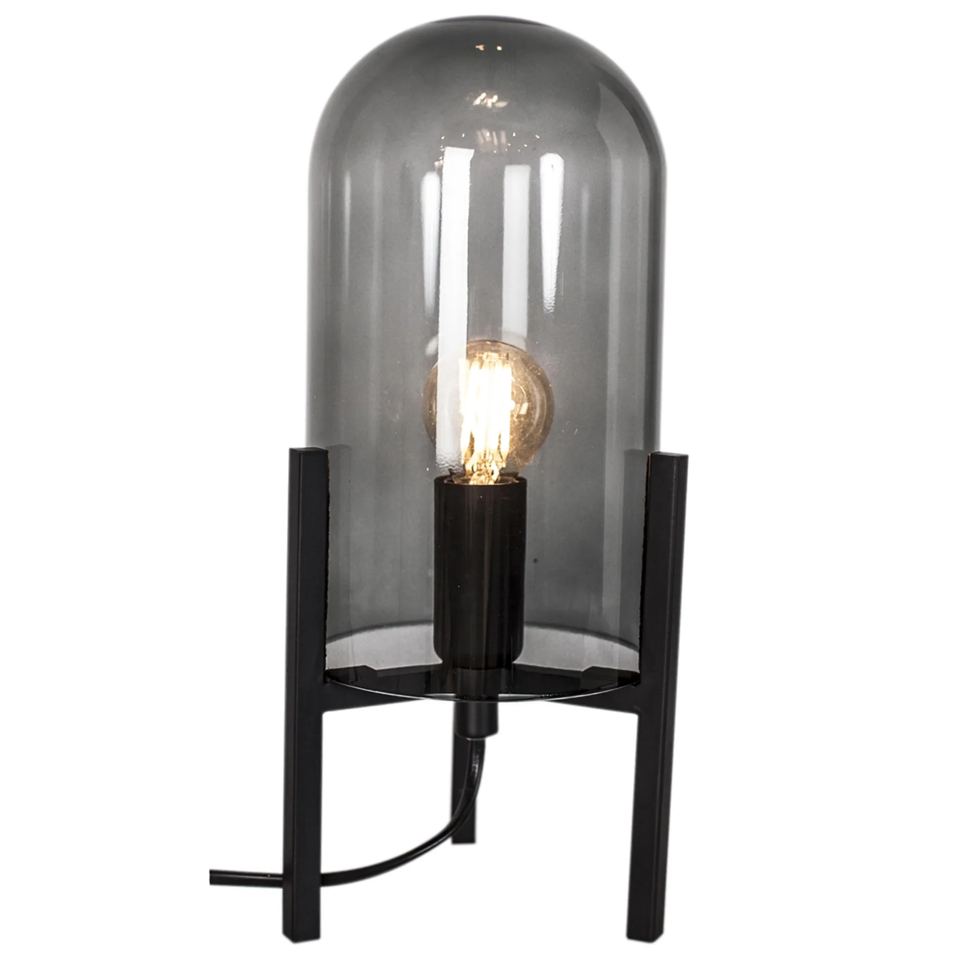 Smokey bordlampe, røggrå, sort By Rydéns