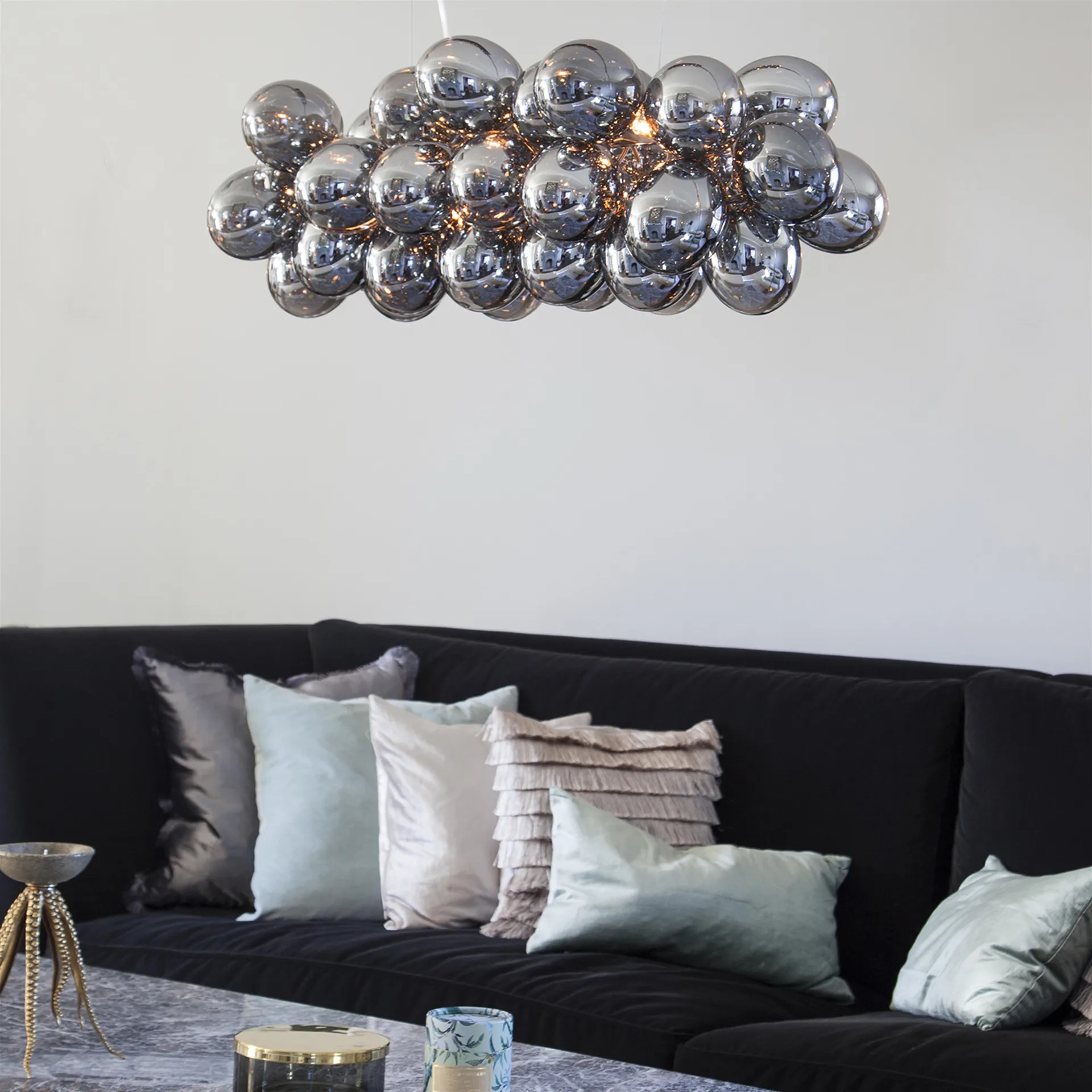 Stor bjælke pendel, røget grå By Rydéns